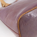 LOUIS VUITTON Monogram Vernis Houston Hand Bag Purple Viole M91093 Auth LNZ484-16