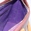 LOUIS VUITTON Monogram Vernis Houston Hand Bag Purple Viole M91093 Auth LNZ484-18