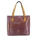 LOUIS VUITTON Monogram Vernis Houston Hand Bag Purple Viole M91093 Auth LNZ484-13
