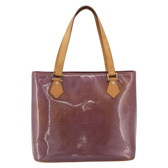 LOUIS VUITTON Monogram Vernis Houston Hand Bag Purple Viole M91093 Auth LNZ484