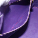 LOUIS VUITTON Monogram Vernis Houston Hand Bag Purple Viole M91093 Auth LNZ484-21
