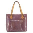 LOUIS VUITTON Monogram Vernis Houston Hand Bag Purple Viole M91093 Auth LNZ484-2