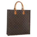 LOUIS VUITTON Monogram Sac Plat Hand Bag M51140 LV Auth LNZ485-1
