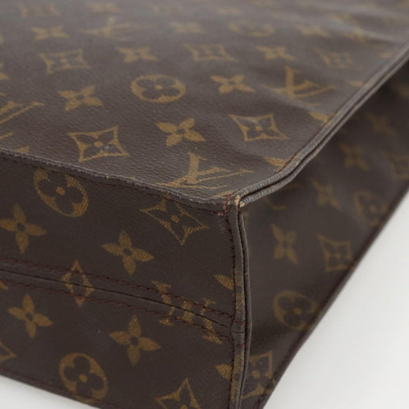 LOUIS VUITTON Monogram Sac Plat Hand Bag M51140 LV Auth LNZ485