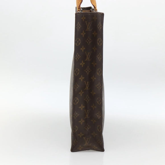 LOUIS VUITTON Monogram Sac Plat Hand Bag M51140 LV Auth LNZ485