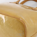 LOUIS VUITTON Monogram Vernis Houston Hand Bag Beige M91004 LV Auth LNZ488-15