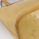 LOUIS VUITTON Monogram Vernis Houston Hand Bag Beige M91004 LV Auth LNZ488-16