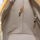 LOUIS VUITTON Monogram Vernis Houston Hand Bag Beige M91004 LV Auth LNZ488-19