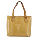 LOUIS VUITTON Monogram Vernis Houston Hand Bag Beige M91004 LV Auth LNZ488-13