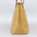 LOUIS VUITTON Monogram Vernis Houston Hand Bag Beige M91004 LV Auth LNZ488-3