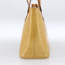 LOUIS VUITTON Monogram Vernis Houston Hand Bag Beige M91004 LV Auth LNZ488-4