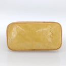 LOUIS VUITTON Monogram Vernis Houston Hand Bag Beige M91004 LV Auth LNZ488-5