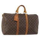 LOUIS VUITTON Monogram Keepall Bandouliere 50 Boston Bag M41416 LV Auth LNZ491-1