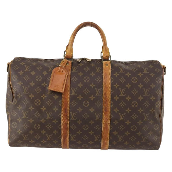 LOUIS VUITTON Monogram Keepall Bandouliere 50 Boston Bag M41416 LV Auth LNZ491