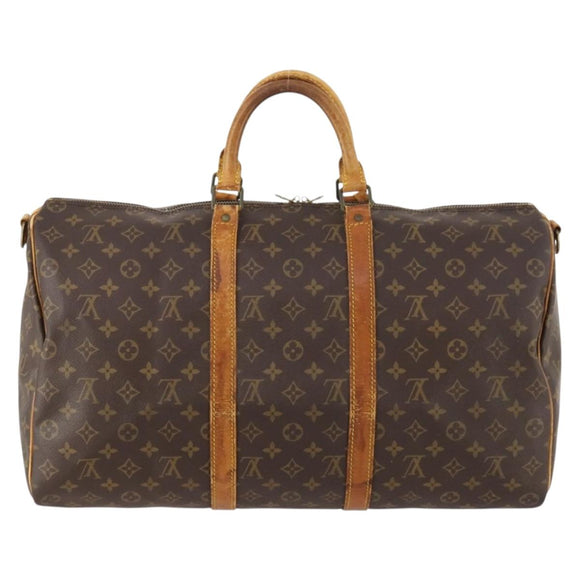 LOUIS VUITTON Monogram Keepall Bandouliere 50 Boston Bag M41416 LV Auth LNZ491