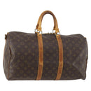 LOUIS VUITTON Monogram Keepall Bandouliere 45 Boston Bag M41418 LV Auth LNZ497-1