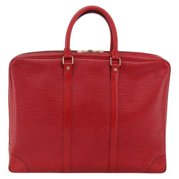 LOUIS VUITTON Epi Porte Documents Voyage Business Bag Red M54477 LV Auth LNZ498