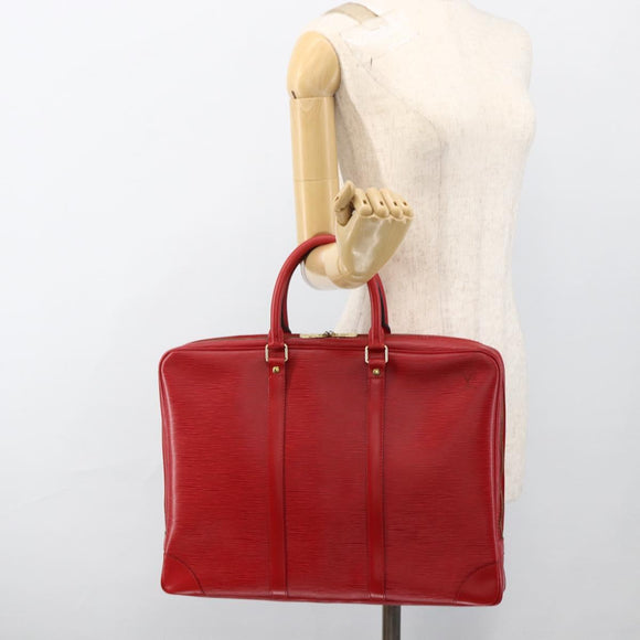 LOUIS VUITTON Epi Porte Documents Voyage Business Bag Red M54477 LV Auth LNZ498