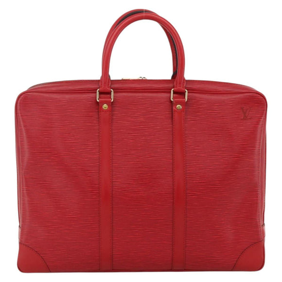 LOUIS VUITTON Epi Porte Documents Voyage Business Bag Red M54477 LV Auth LNZ498