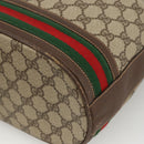 GUCCI GG Supreme Web Sherry Line Bag PVC Beige Gold 001 115 0933 Auth LNZ505-9