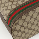 GUCCI GG Supreme Web Sherry Line Bag PVC Beige Gold 001 115 0933 Auth LNZ505-14
