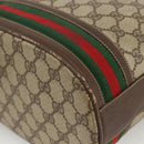 GUCCI GG Supreme Web Sherry Line Bag PVC Beige Gold 001 115 0933 Auth LNZ505-15