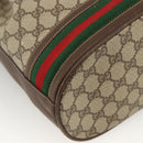 GUCCI GG Supreme Web Sherry Line Bag PVC Beige Gold 001 115 0933 Auth LNZ505-16