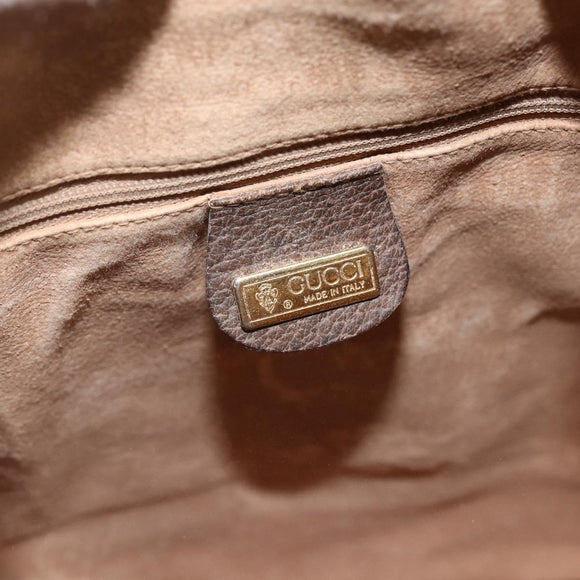 GUCCI GG Supreme Web Sherry Line Bag PVC Beige Gold 001 115 0933 Auth LNZ505