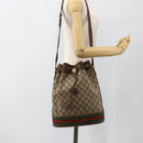 GUCCI GG Supreme Web Sherry Line Bag PVC Beige Gold 001 115 0933 Auth LNZ505-21