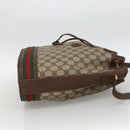 GUCCI GG Supreme Web Sherry Line Bag PVC Beige Gold 001 115 0933 Auth LNZ505-4