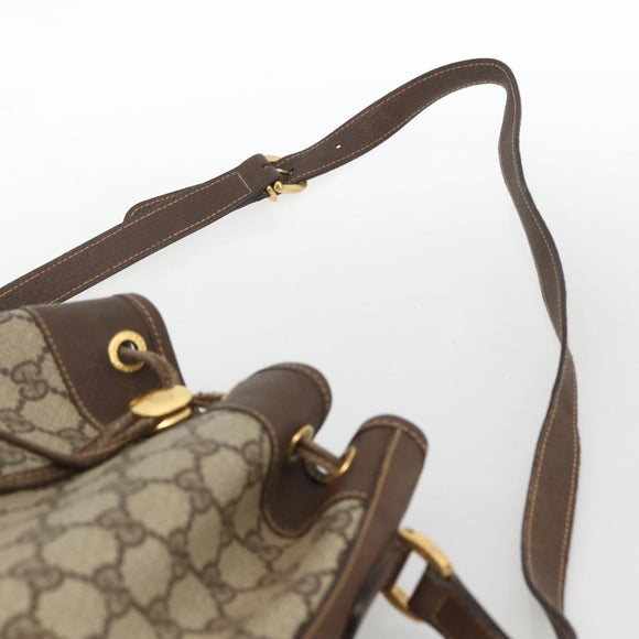 GUCCI GG Supreme Web Sherry Line Bag PVC Beige Gold 001 115 0933 Auth LNZ505