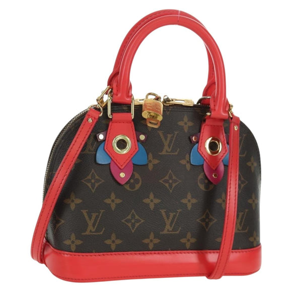 LOUIS VUITTON Monogram Totem Alma BB Hand Bag Red M41659 LV Auth LNZ513SAM