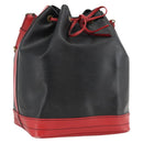 LOUIS VUITTON Epi Noe Shoulder Bag Bicolor Black Red M44017 LV Auth LNZ520-1