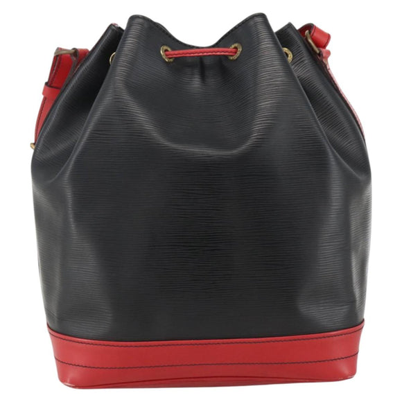 LOUIS VUITTON Epi Noe Shoulder Bag Bicolor Black Red M44017 LV Auth LNZ520