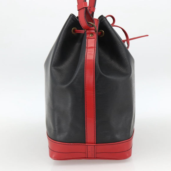 LOUIS VUITTON Epi Noe Shoulder Bag Bicolor Black Red M44017 LV Auth LNZ520