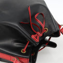LOUIS VUITTON Epi Noe Shoulder Bag Bicolor Black Red M44017 LV Auth LNZ520-6