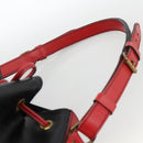 LOUIS VUITTON Epi Noe Shoulder Bag Bicolor Black Red M44017 LV Auth LNZ520-8