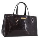LOUIS VUITTON Vernis Wilshire PM Hand Bag Rouge Favist M91644 LV Auth LNZ521-1