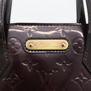 LOUIS VUITTON Vernis Wilshire PM Hand Bag Rouge Favist M91644 LV Auth LNZ521-17