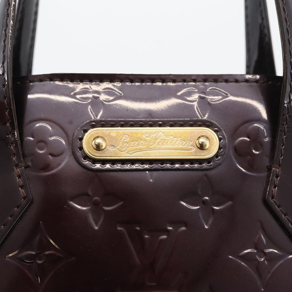 LOUIS VUITTON Vernis Wilshire PM Hand Bag Rouge Favist M91644 LV Auth LNZ521