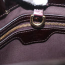 LOUIS VUITTON Vernis Wilshire PM Hand Bag Rouge Favist M91644 LV Auth LNZ521-18