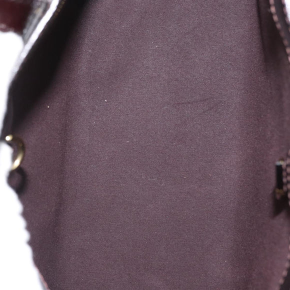 LOUIS VUITTON Vernis Wilshire PM Hand Bag Rouge Favist M91644 LV Auth LNZ521
