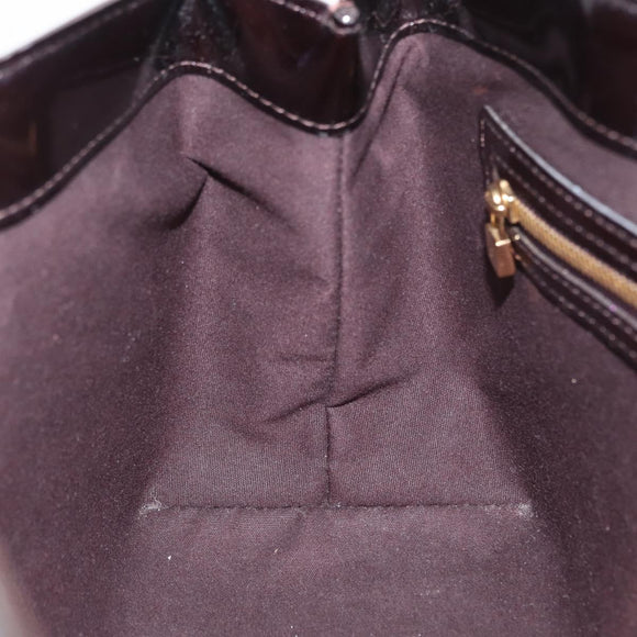 LOUIS VUITTON Vernis Wilshire PM Hand Bag Rouge Favist M91644 LV Auth LNZ521