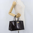 LOUIS VUITTON Vernis Wilshire PM Hand Bag Rouge Favist M91644 LV Auth LNZ521-23