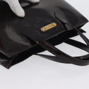 LOUIS VUITTON Vernis Wilshire PM Hand Bag Rouge Favist M91644 LV Auth LNZ521-7