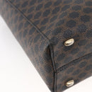 CELINE Macadam Canvas Hand Bag PVC Leather Black Gold Auth LNZ528-16