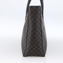 CELINE Macadam Canvas Hand Bag PVC Leather Black Gold Auth LNZ528-3