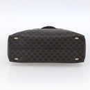 CELINE Macadam Canvas Hand Bag PVC Leather Black Gold Auth LNZ528-5