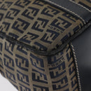 FENDI Zucchino Canvas Hand Bag Navy Silver Auth LNZ529-16