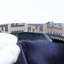 FENDI Zucchino Canvas Hand Bag Navy Silver Auth LNZ529-12